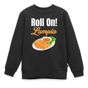 Continuez à rouler ! Lumpia Pinoy Shanghai Lover Adobo - Sweat Premium enfant bio - noir - Devant - AI Model Kid Female (0cm)