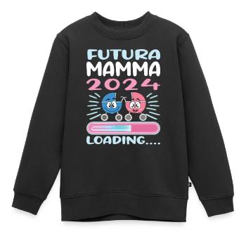 Super Mamma 2024 Loading - Kinder Premium Organic Sweatshirt - Schwarz - Vorne - AI Model Kid Female (0cm)