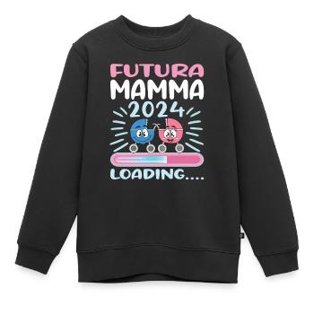 Super Mamma 2024 Loading - Kinder Premium Organic Sweatshirt - Schwarz - Vorne - AI Model Kid Female (0cm)
