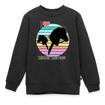 CHEVAUX DE LOISIR - Sweat Premium enfant bio - noir - Devant - AI Model Kid Female (0cm)