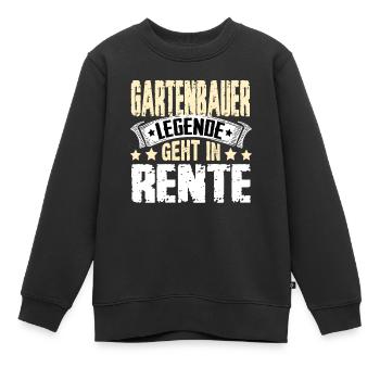 Gartenbauer Legende Geht In Rente - Kinder Premium Organic Sweatshirt - Schwarz - Vorne - AI Model Kid Female (0cm)