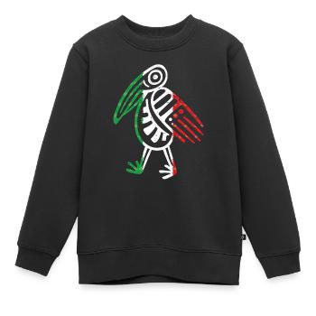 Aztekensymbol mexikanische Maya mexikanische Flagge Schuhschnabel - Kinder Premium Organic Sweatshirt - Schwarz - Vorne - AI Model Kid Female (0cm)