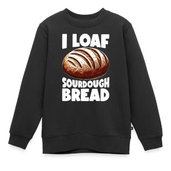 Pain au levain Pain au levain - Sweat Premium enfant bio - noir - Devant - AI Model Kid Female (0cm)