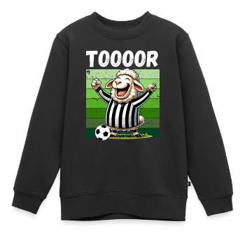 Football Fan de football Arbitre Penalty Kick Terrain de football - Sweat Premium enfant bio - noir - Devant - AI Model Kid Female (0cm)