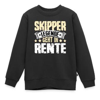 Skipper Legende Geht In Rente - Kinder Premium Organic Sweatshirt - Schwarz - Vorne - AI Model Kid Female (0cm)
