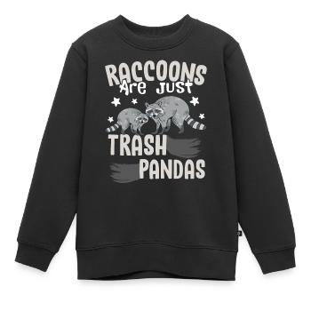 Raccoons Are Just Trash Pandas Raccoons Trash Pand - Kids Premium Organic Sweatshirt - black - Front - AI Model Kid Female (0cm)