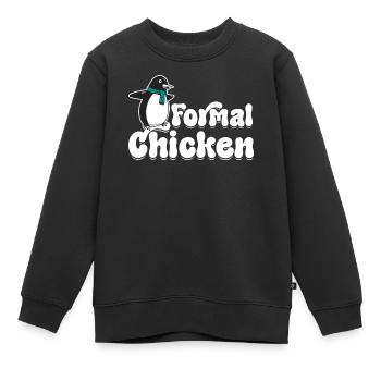 Lustiges Meme Pinguin-Liebhaber Formal Huhn Illust - Kinder Premium Organic Sweatshirt - Schwarz - Vorne - AI Model Kid Female (0cm)