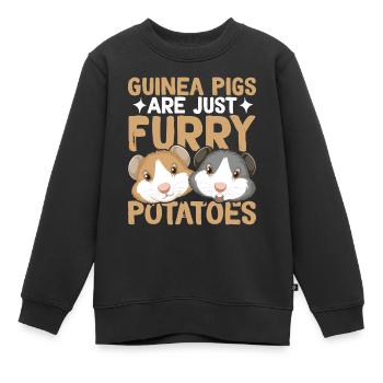 Meerschweinchen sind einfach pelzige Kartoffeln Me - Kinder Premium Organic Sweatshirt - Schwarz - Vorne - AI Model Kid Female (0cm)