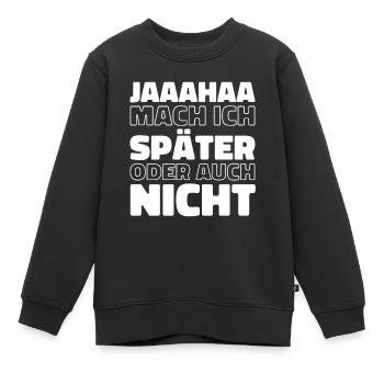 Schwarzer Humor - Kinder Premium Organic Sweatshirt - Schwarz - Vorne - AI Model Kid Female (0cm)