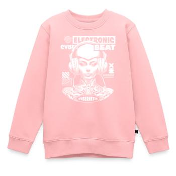 Electro Cyber Beat: Futuristisches Musik T-Shirt - Kinder Premium Organic Sweatshirt - Rosa - Vorne - AI Model Kid Female (0cm)