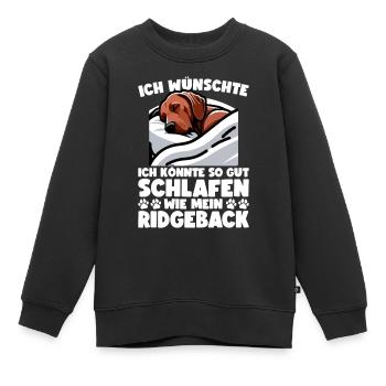 Rhodesian Ridgeback Hund Rhodesian Ridgebacks - Kinder Premium Organic Sweatshirt - Schwarz - Vorne - AI Model Kid Female (0cm)