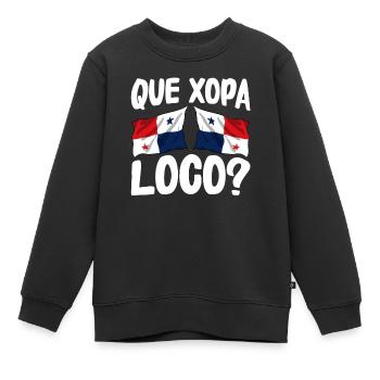 Panama Flag Panamanian Panama Flag - Kids Premium Organic Sweatshirt - black - Front - AI Model Kid Female (0cm)