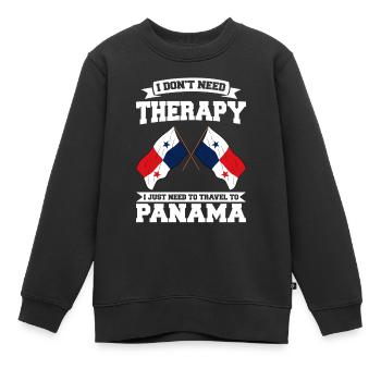 Panama Flag Panamanian Panama Flag - Kids Premium Organic Sweatshirt - black - Front - AI Model Kid Female (0cm)