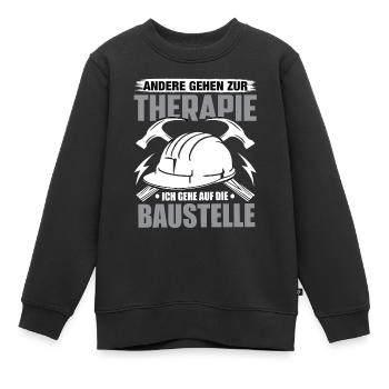Handwerk Handwerker Handwerker Humor Baustelle - Kinder Premium Organic Sweatshirt - Schwarz - Vorne - AI Model Kid Female (0cm)