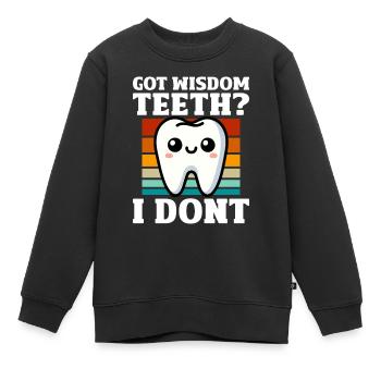 Wisdom Teeth Gift for Wisdom teeth removal - Kids Premium Organic Sweatshirt - black - Front - AI Model Kid Female (0cm)