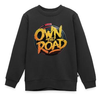 MOTORRÄDER BEHERRSCHEN DIE STRASSE - Kinder Premium Organic Sweatshirt - Schwarz - Vorne - AI Model Kid Female (0cm)