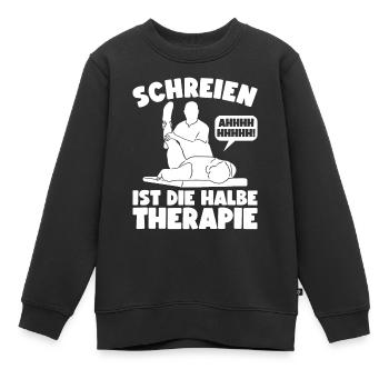 Physiotherapie Physiotherapeuten Physiotherapeut - Kinder Premium Organic Sweatshirt - Schwarz - Vorne - AI Model Kid Female (0cm)