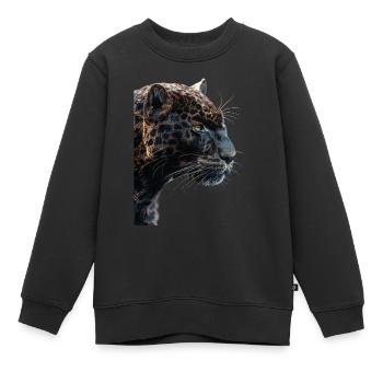 Panther - Kinder Premium Organic Sweatshirt - Schwarz - Vorne - AI Model Kid Female (0cm)