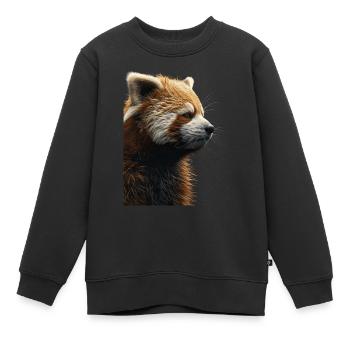 Roter Panda - Kinder Premium Organic Sweatshirt - Schwarz - Vorne - AI Model Kid Female (0cm)