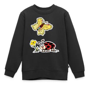 Maybug - fasciné par le papillon coloré - Sweat Premium enfant bio - noir - Devant - AI Model Kid Female (0cm)
