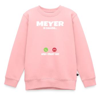 Meyer is calling ruft an Geschenkidee - Kinder Premium Organic Sweatshirt - Rosa - Vorne - AI Model Kid Female (0cm)