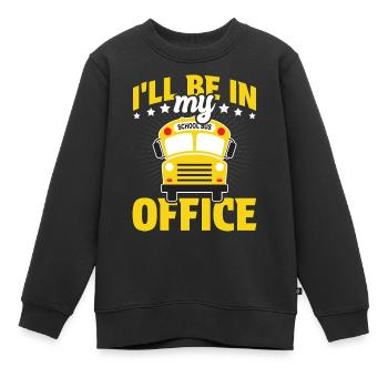drôle de chauffeur de bus scolaire chauffeur de bus scolaire disant cadeau - Sweat Premium enfant bio - noir - Devant - AI Model Kid Female (0cm)