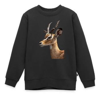 Antilope - Kinder Premium Organic Sweatshirt - Schwarz - Vorne - AI Model Kid Female (0cm)