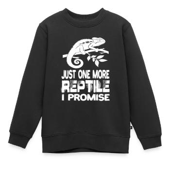Juste un reptile de plus, je vous promets un lézard reptile - Sweat Premium enfant bio - noir - Devant - AI Model Kid Female (0cm)