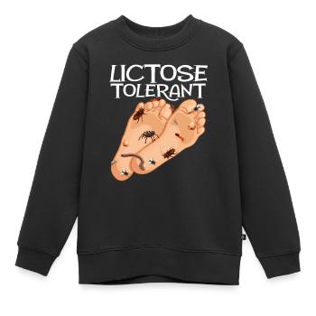 dummes, peinliches, Laktosetolerant Geek - Kinder Premium Organic Sweatshirt - Schwarz - Vorne - AI Model Kid Female (0cm)