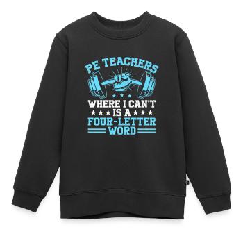 Professeur d’éducation physique Professeurs d’éducation physique École Spor - Sweat Premium enfant bio - noir - Devant - AI Model Kid Female (0cm)