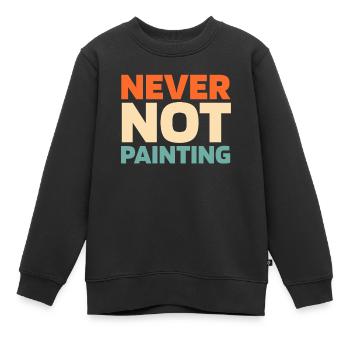 Maler Lackierer - Kinder Premium Organic Sweatshirt - Schwarz - Vorne - AI Model Kid Female (0cm)