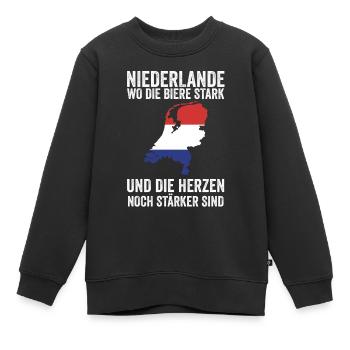 Pays-Bas Pays-Bas Pays-Bas - Sweat Premium enfant bio - noir - Devant - AI Model Kid Female (0cm)
