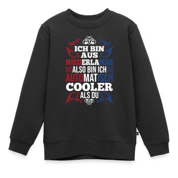 Pays-Bas Pays-Bas Pays-Bas - Sweat Premium enfant bio - noir - Devant - AI Model Kid Female (0cm)