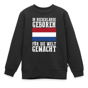Pays-Bas Pays-Bas Pays-Bas - Sweat Premium enfant bio - noir - Devant - AI Model Kid Female (0cm)