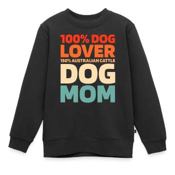 Australian Cattle Dog - Kids Premium Organic Sweatshirt - black - Front - AI Model Kid Female (0cm)