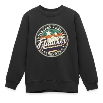 Flaucher München Münchner Sommer Grillen Isar - Kinder Premium Organic Sweatshirt - Schwarz - Vorne - AI Model Kid Female (0cm)