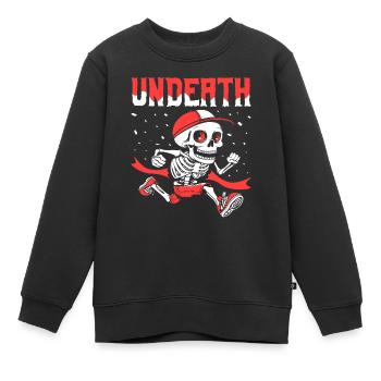 Ultramarathon Skelett Undeath - Kinder Premium Organic Sweatshirt - Schwarz - Vorne - AI Model Kid Female (0cm)