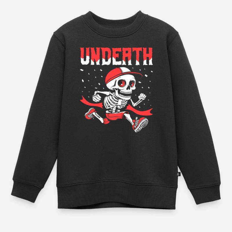 Ultramarathon Skeleton Undeath - Kids Premium Organic Sweatshirt - black