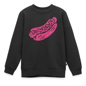 Hot Dog Adult Pink Diamonds - Kinder Premium Organic Sweatshirt - Schwarz - Vorne - AI Model Kid Female (0cm)