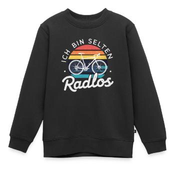 Je suis rarement un vélo rétro sans roues - Sweat Premium enfant bio - noir - Devant - AI Model Kid Female (0cm)