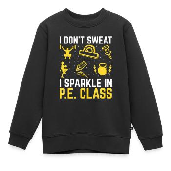 Professeur d’éducation physique Professeurs d’éducation physique École Spor - Sweat Premium enfant bio - noir - Devant - AI Model Kid Female (0cm)