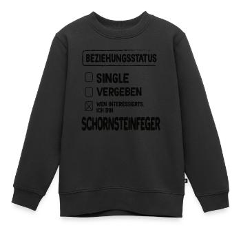 Schornsteinfeger Beziehungsstatus Kaminfeger - Kinder Premium Organic Sweatshirt - Schwarz - Vorne - AI Model Kid Female (0cm)