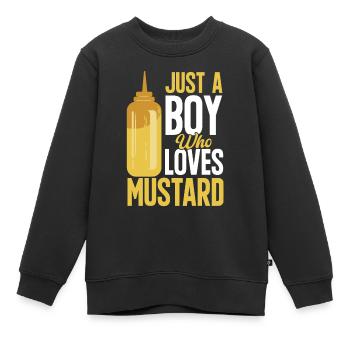 Senf Mustard - Kinder Premium Organic Sweatshirt - Schwarz - Vorne - AI Model Kid Female (0cm)