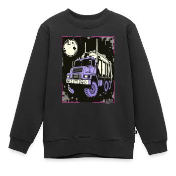 Super Cooler Müllwagen Container Truck - Kinder Premium Organic Sweatshirt - Schwarz - Vorne - AI Model Kid Female (0cm)