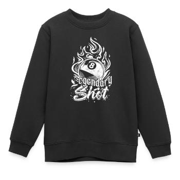 8-Ball Billard Legendary Shot - Kinder Premium Organic Sweatshirt - Schwarz - Vorne - AI Model Kid Female (0cm)