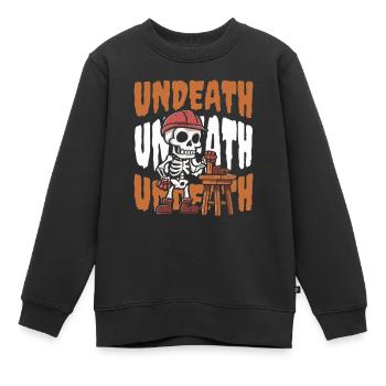 Charpentier Charpentier Charpentier Squelette Mort-vivant - Sweat Premium enfant bio - noir - Devant - AI Model Kid Female (0cm)