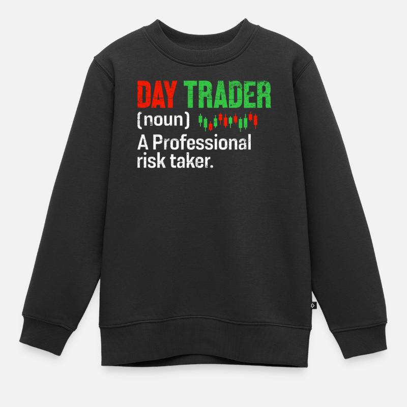 Daytrader Lustige Definition Candlestick - Kinder Premium Organic Sweatshirt - Schwarz