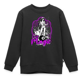 8-Ball Billard Cue Magic - Kinder Premium Organic Sweatshirt - Schwarz - Vorne - AI Model Kid Female (0cm)