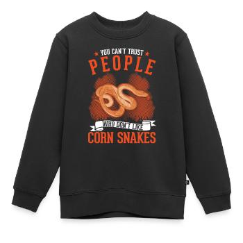 Serpent des blés cadeau Serpent des blés - Sweat Premium enfant bio - noir - Devant - AI Model Kid Female (0cm)