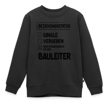 Statut de la relation avec le directeur de la construction Directeur de la construction Gestion de la construction - Sweat Premium enfant bio - noir - Devant - AI Model Kid Female (0cm)